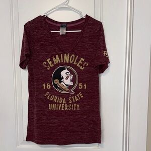 Florida State University Women's Maroon Short Sleeve Tee